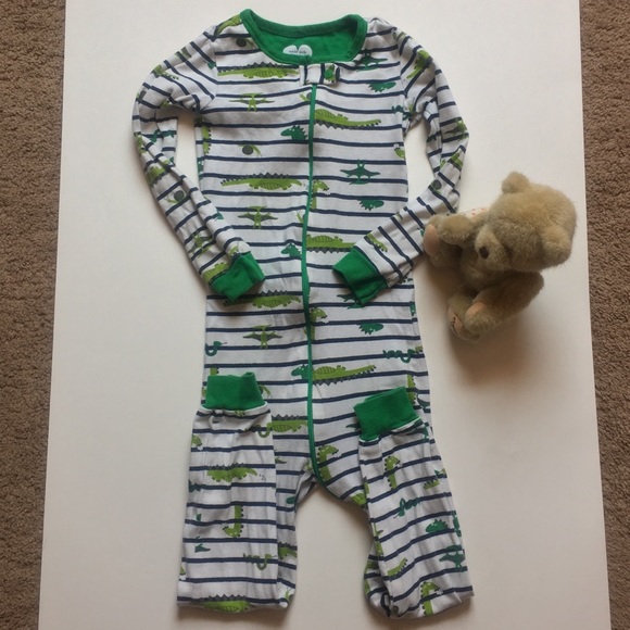 The Children's Place Other - Alligator One piece 100% cotton pajamas